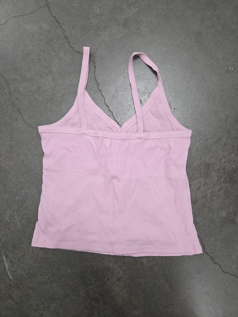 Old Navy Light Pink Button-Front Ribbed Tank - Picture 2 of 3